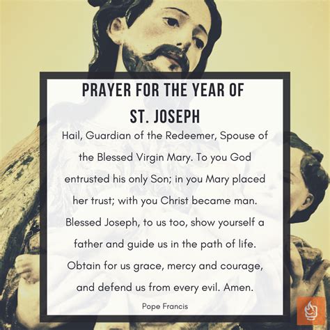 prayer to st joseph by pope francis
